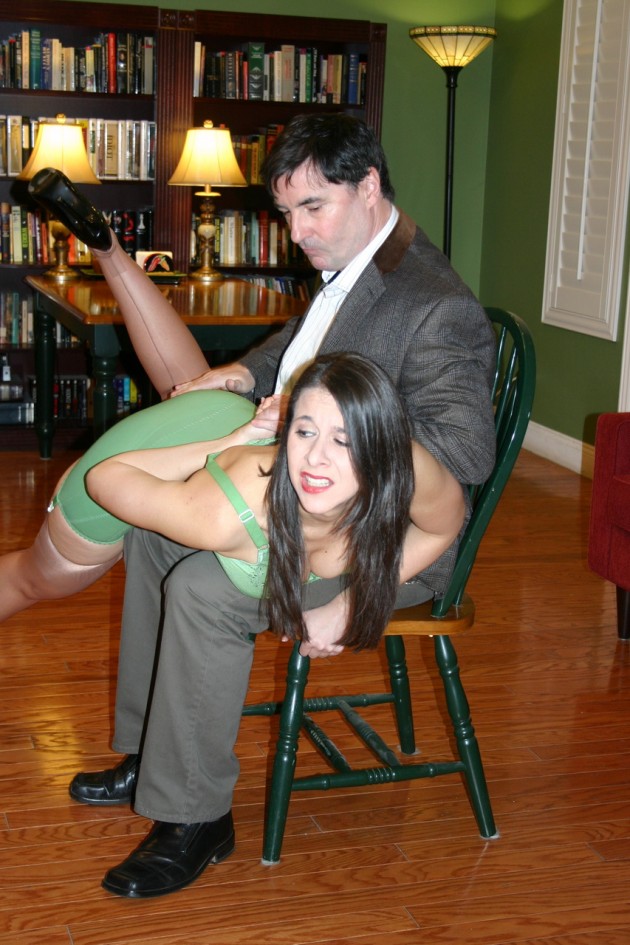 spanked over his knee