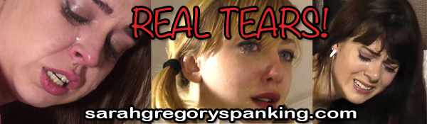 sarah gregory spanking - real tears