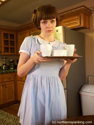 embarrassed maid Linny Lace
